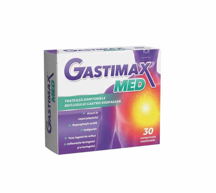 Gastimax Med, 30 comprimate masticabile, Fiterman