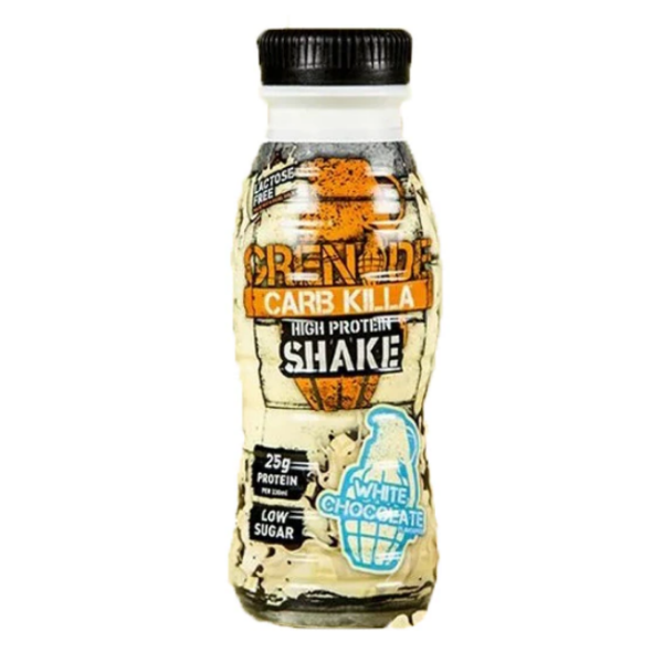 Shake proteic cu aroma de ciocolata alba Carb Killa Protein, 330ml, GNC Grenade