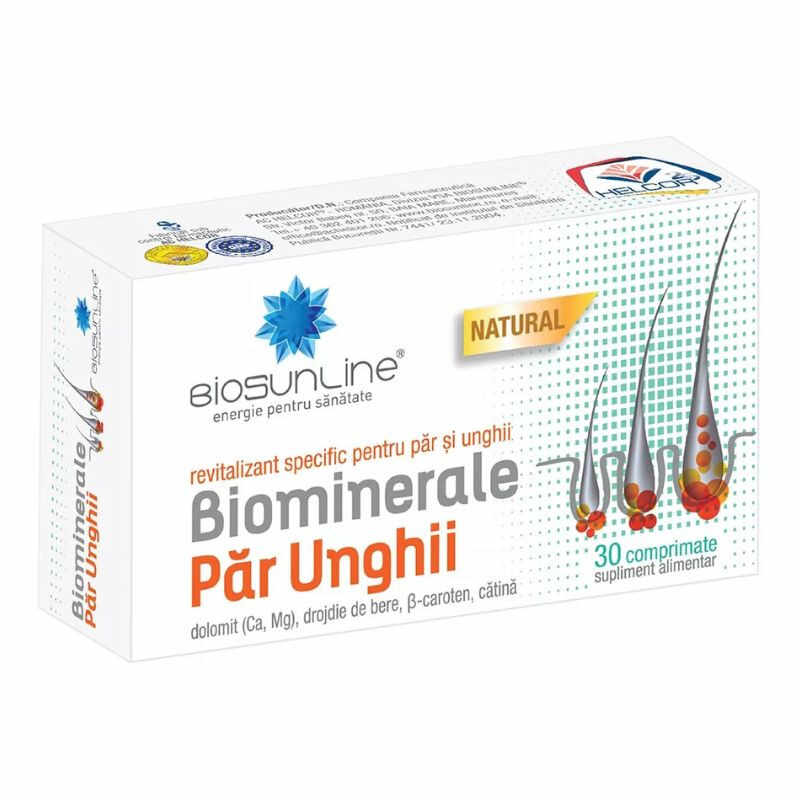 BioSunLine Biominerale Par & Unghii, 30 comprimate