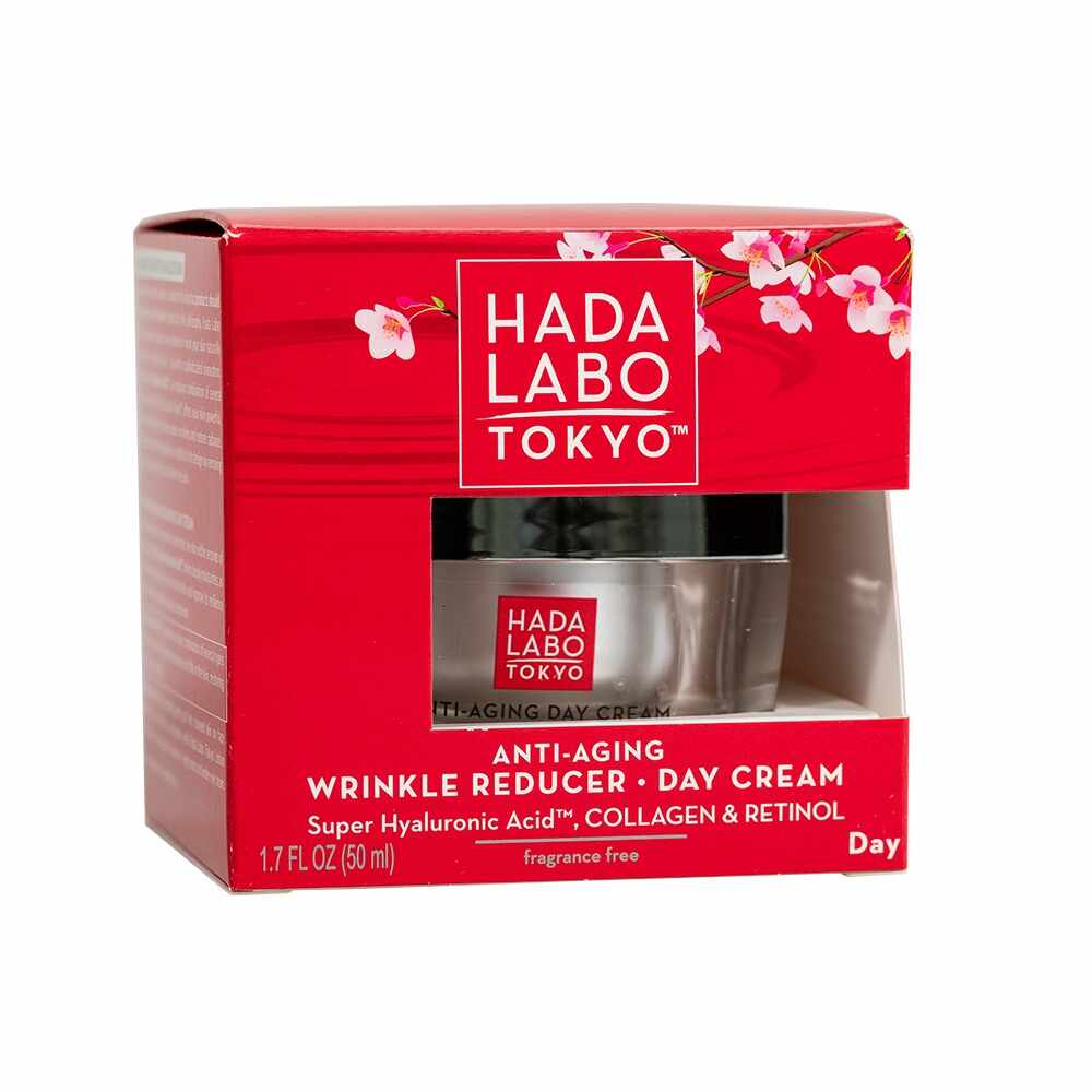 Crema de zi anti-imbatranire pentru reducerea ridurilor cu super Acid Hyaluronic™ Colagen & Retinol, 50ml, Hada Labo