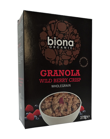 Granola cu fructe de padure crunchy bio, 375g, Biona Organic