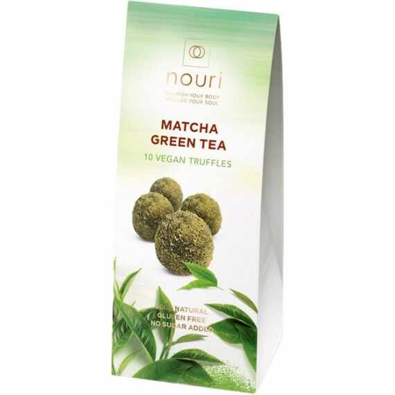 Trufe vegane cu ceai verde Matcha 10 bucati, 100g, Nouri
