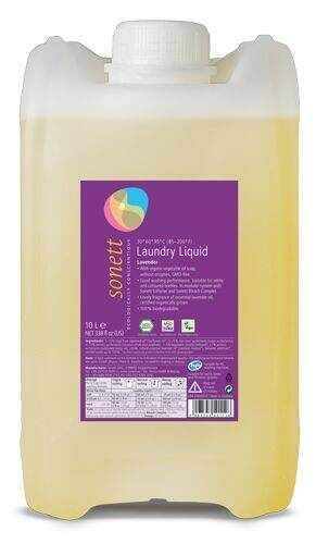 Detergent ecologic lichid pentru Rufe albe si colorate lavanda, 10l - Sonett