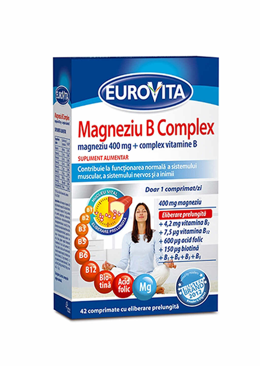 Eurovita Magneziu + Complex B, 42 cps