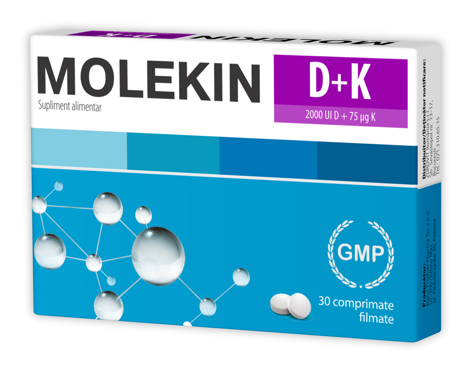 Zdrovit, Molekin D + K, 30cpr