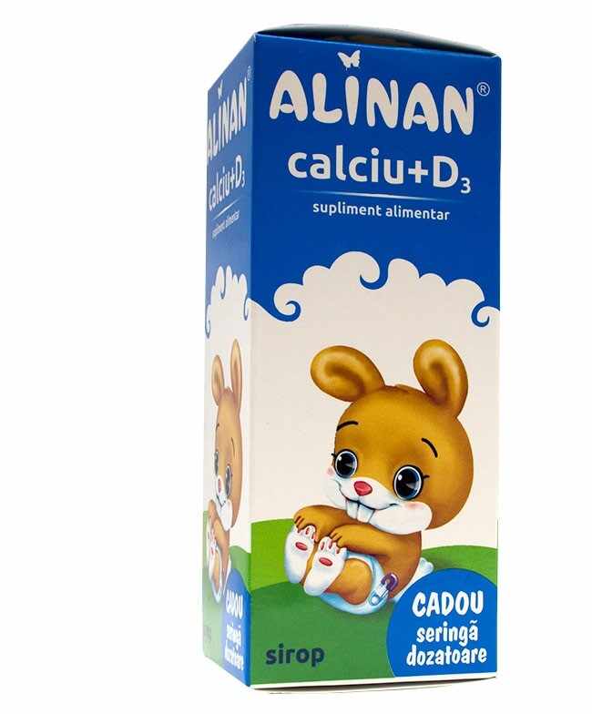 Alinan, Calciu + D3 Sirop, 150 ml