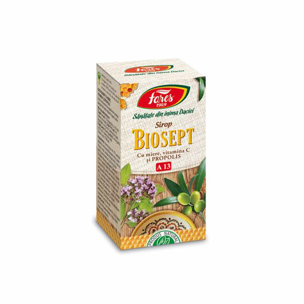 Fares, Sirop Biosept cu propolis, miere și Vitamina C, 100 ml