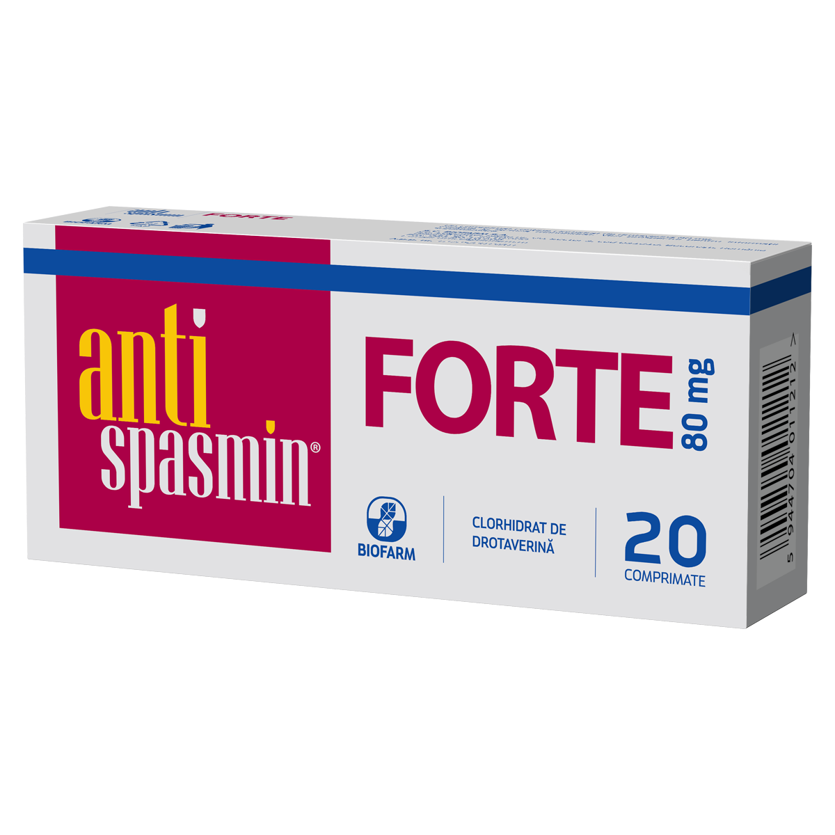Antispasmin Forte 80 mg, Biofarm, 20 cpr