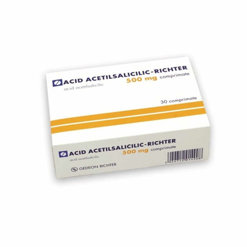 Acid Acetilsalicilic 500 mg, Odeon Richter, 30cpr