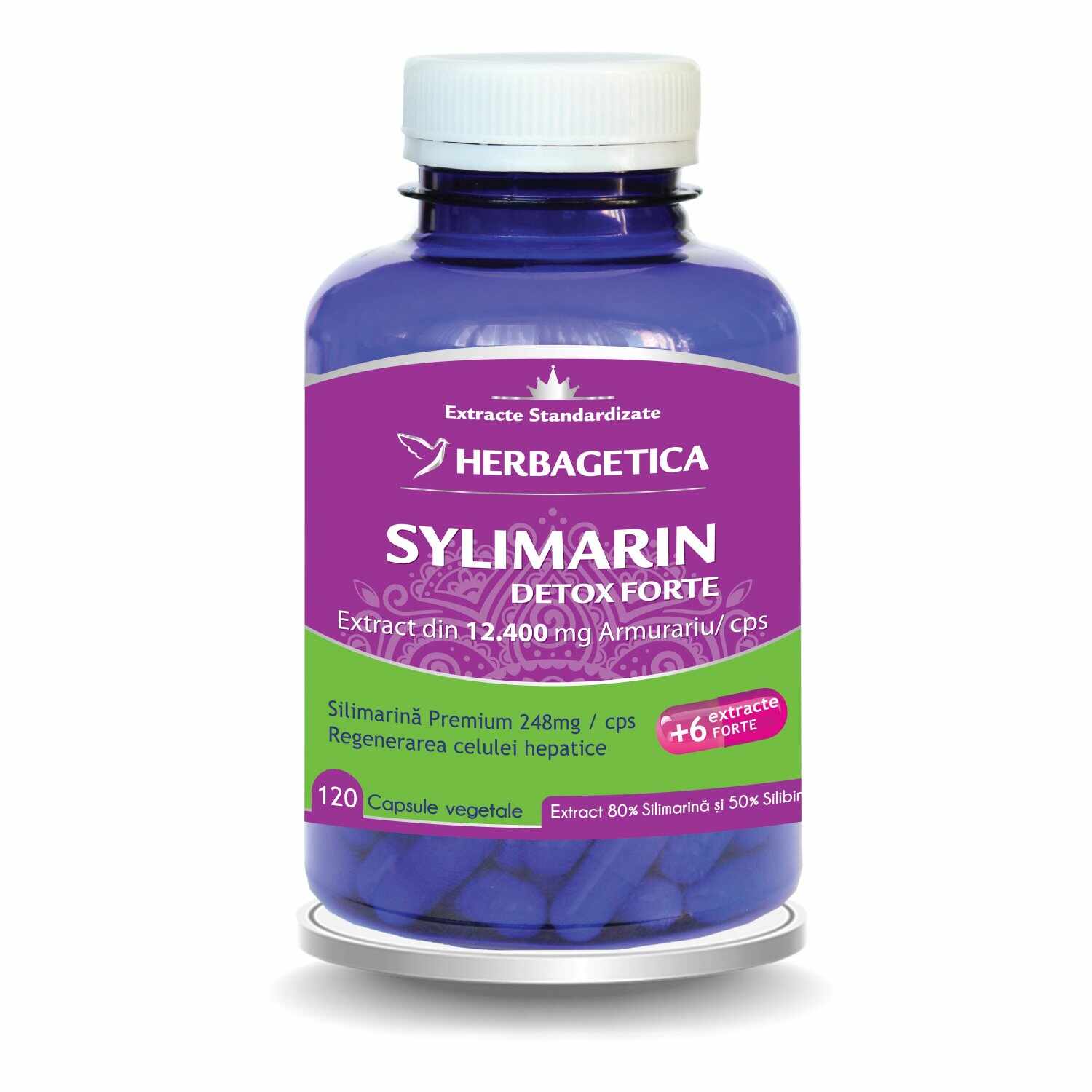 Silymarin Detox Forte, Herbagetica, 120 cps
