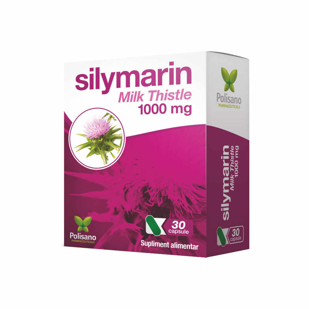 Silymarin Milk Thistle 1000 mg, Polisano, 30 capsule