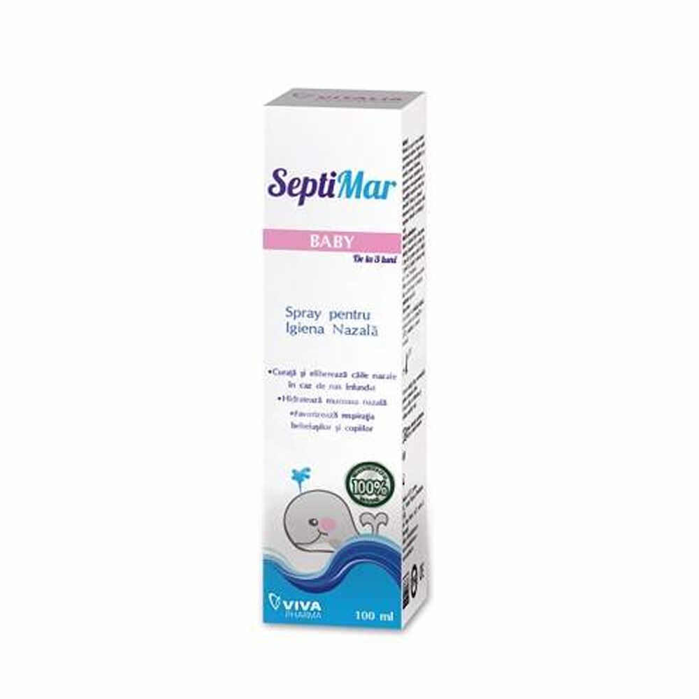 Spray nazal cu apă de mare izotonă - SeptiMar Baby, 100 ml