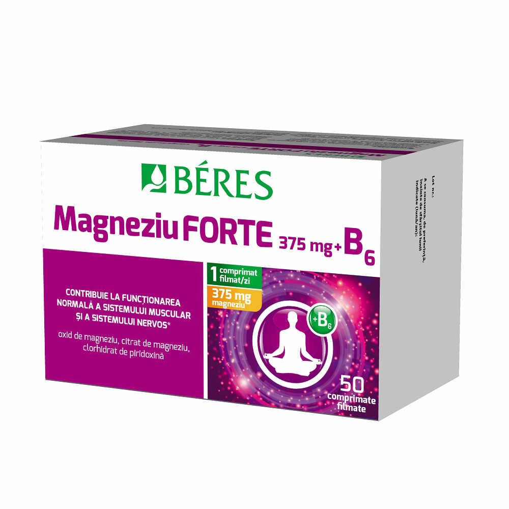 Beres, Magneziu Forte 375 mg + B6, 50 cpr