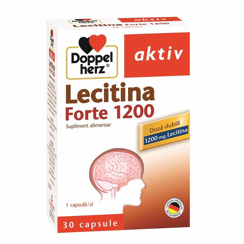 Doppelherz Lecitina Forte 1200mg, Queisser Pharma, 30cpr + 10 compr.GRATIS