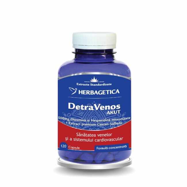 DetraVenos Akut, Herbagetica, 120 capsule
