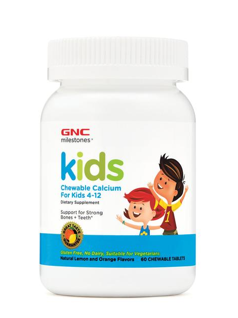 GNC Kids calciu pentru copii 4-12 ani, 60 tablete masticabile