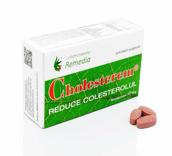 Remedia Cholesterem pentru reducerea colesterolului din sange, 40 comprimate