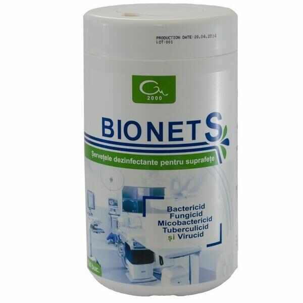 Dezinfectant pentru suprafete servetele BIONET S, 150 buc