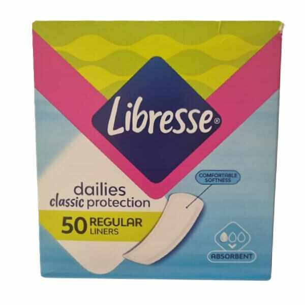 Absorbante Zilnice - Libresse Classic Normal Daily Liners, 50 buc
