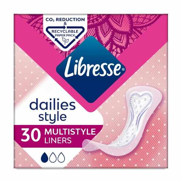 Absorbante Zilnice - Libresse Dailies Style Multistyle Liners, 30 buc