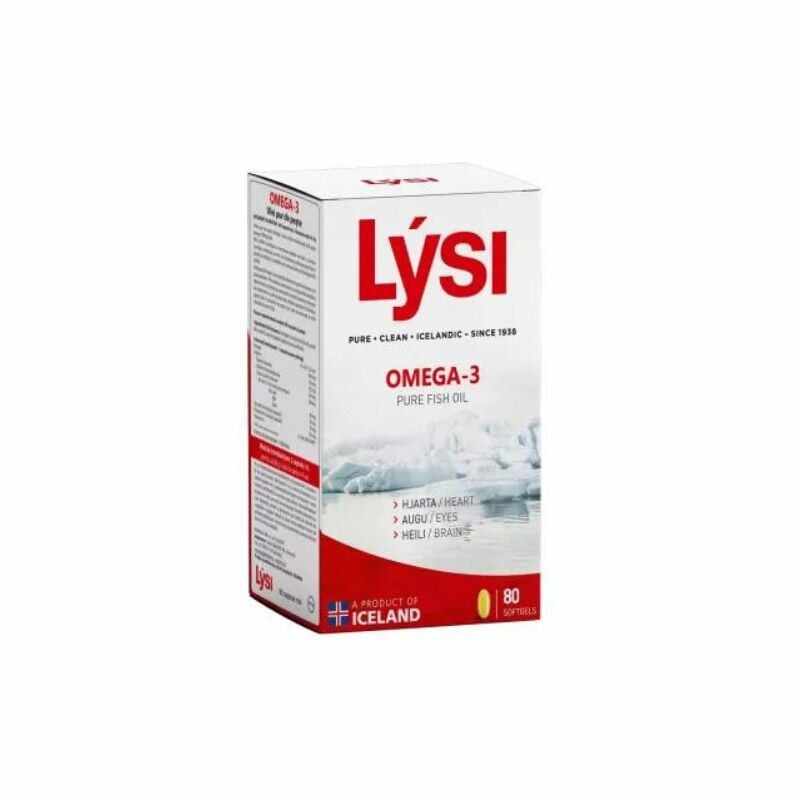 Lysi Omega 3 cu ulei pur de peste, 80 capsule