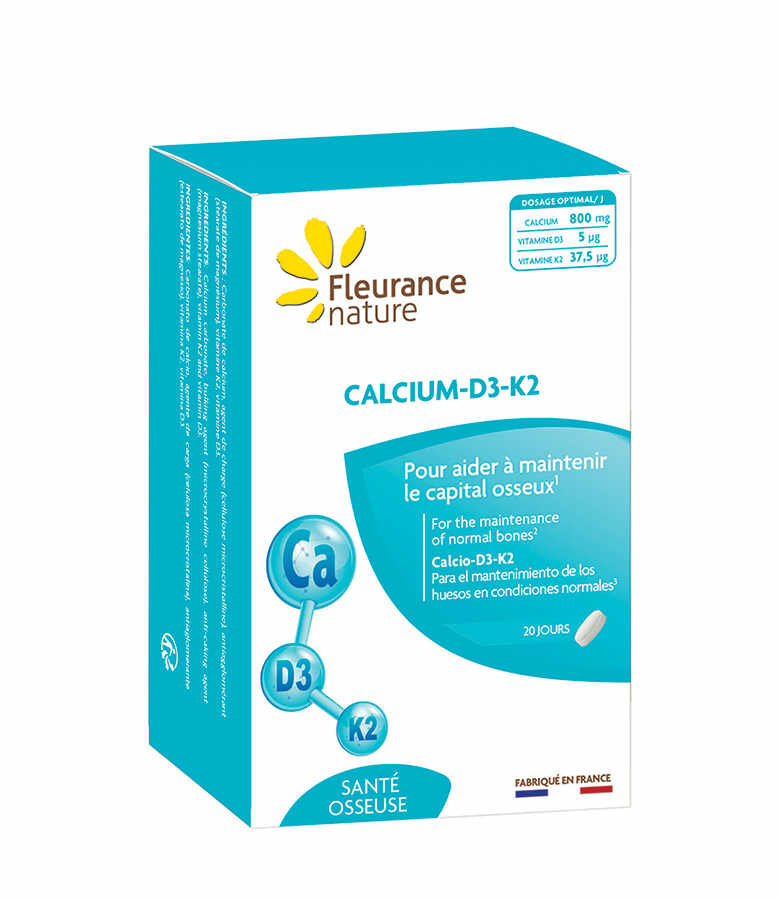 Fleurance Nature CALCIUM-D3-K2 - Supliment alimentar 60 comprimate