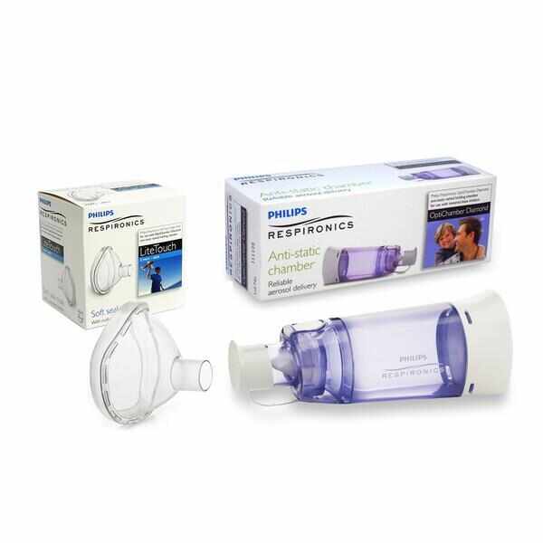 Set Camera de inhalare si Masca large 5 ani - adulti LiteTouch Philips Respironics
