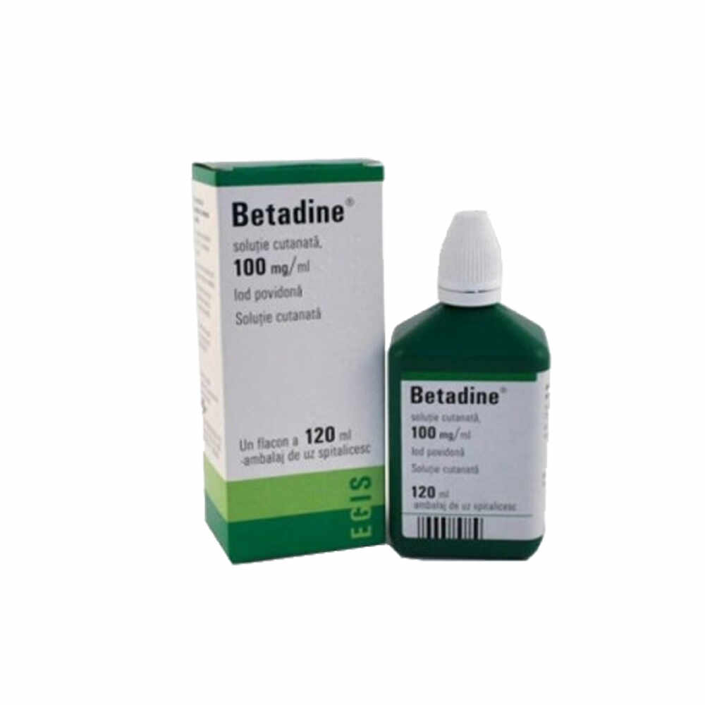 Betadine soluție 10%, Egis, 120 ml