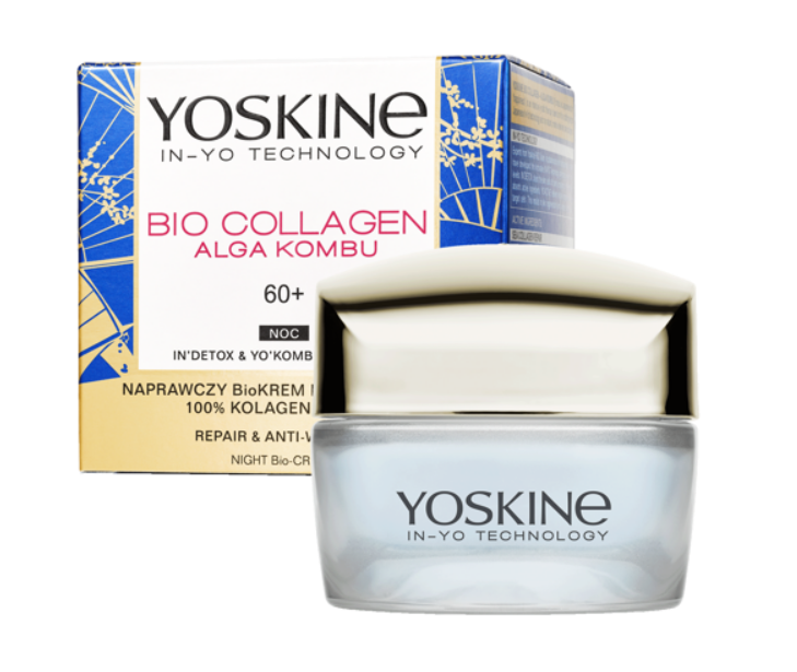 Crema antirid de noapte pentru ten 60+ Bio Collagen, 50ml, Yoskine