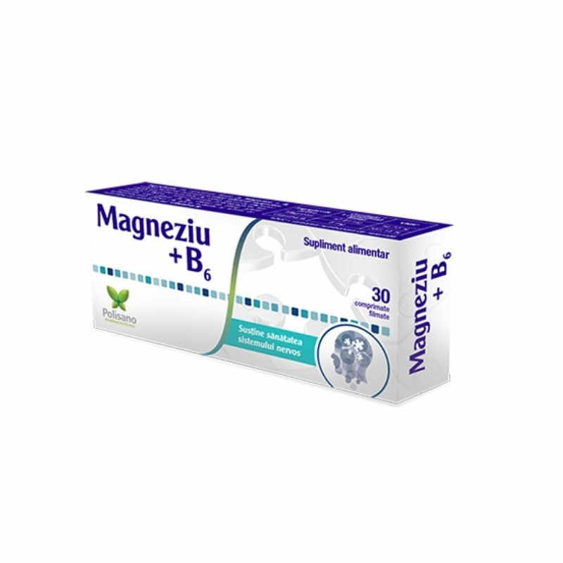 Magneziu + B6 5 mg, 30 comprimate filmate