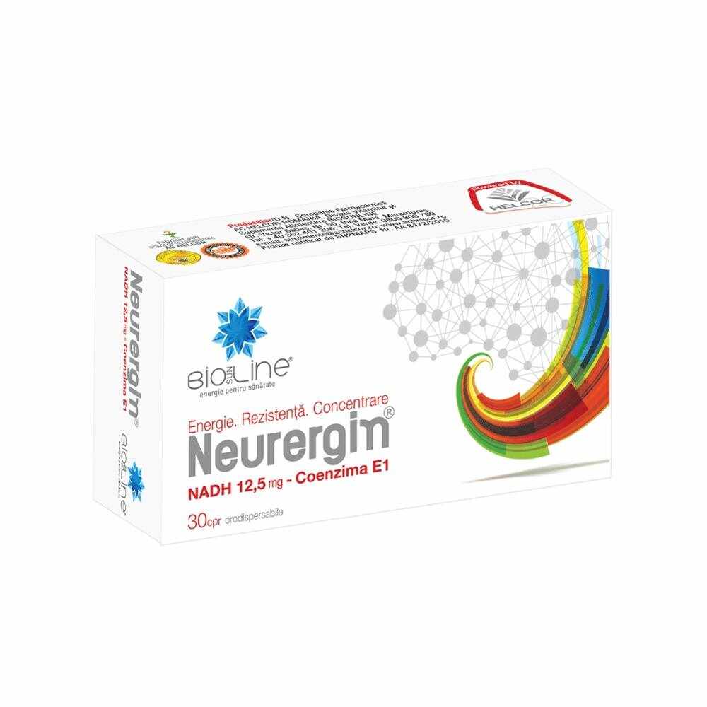 Neurergin - energie si regenerare pentru sistemul nervos, 30 comprimate, BioSunline - Helcor