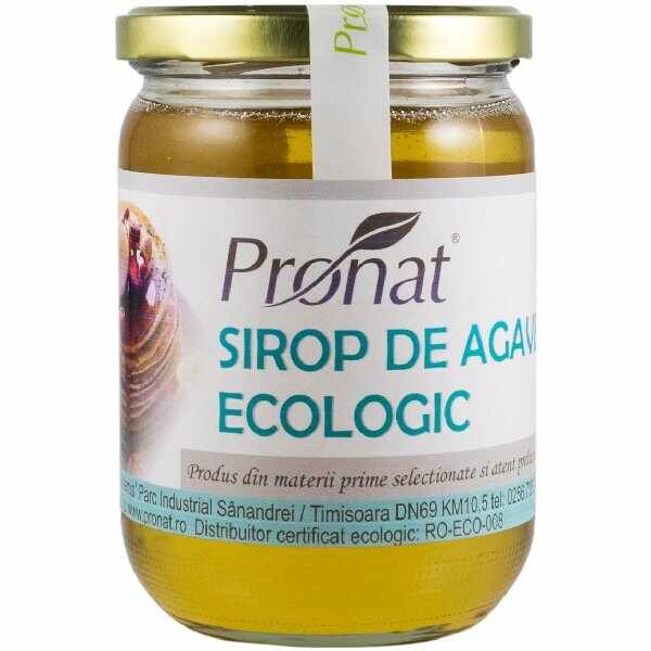 Sirop de agave Bio, 650g/500ml, Pronat