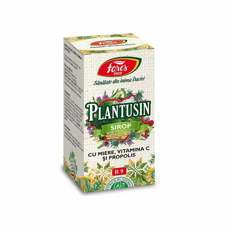 Sirop Plantusin cu miere, vitamina C si propolis, 100 ml, Fares