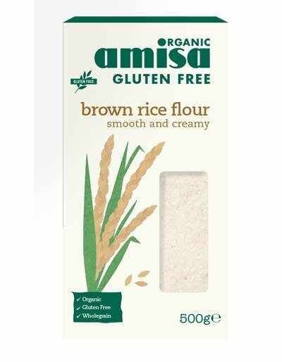 Faina de orez brun eco-bio fara gluten 500g - Amisa