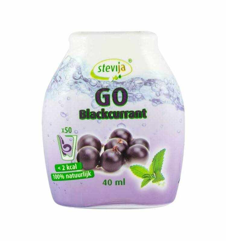 SteviJa GO - Indulcitor pe baza de stevia cu aroma de coacaze negre, 40ml - SteviJa
