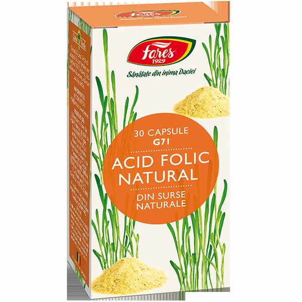 Acid Folic Natural - G71 - 30cps - Fares