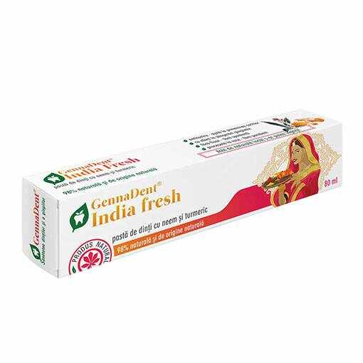 Pasta de dinti GennaDent India Fresh 80ml - Vivanatura