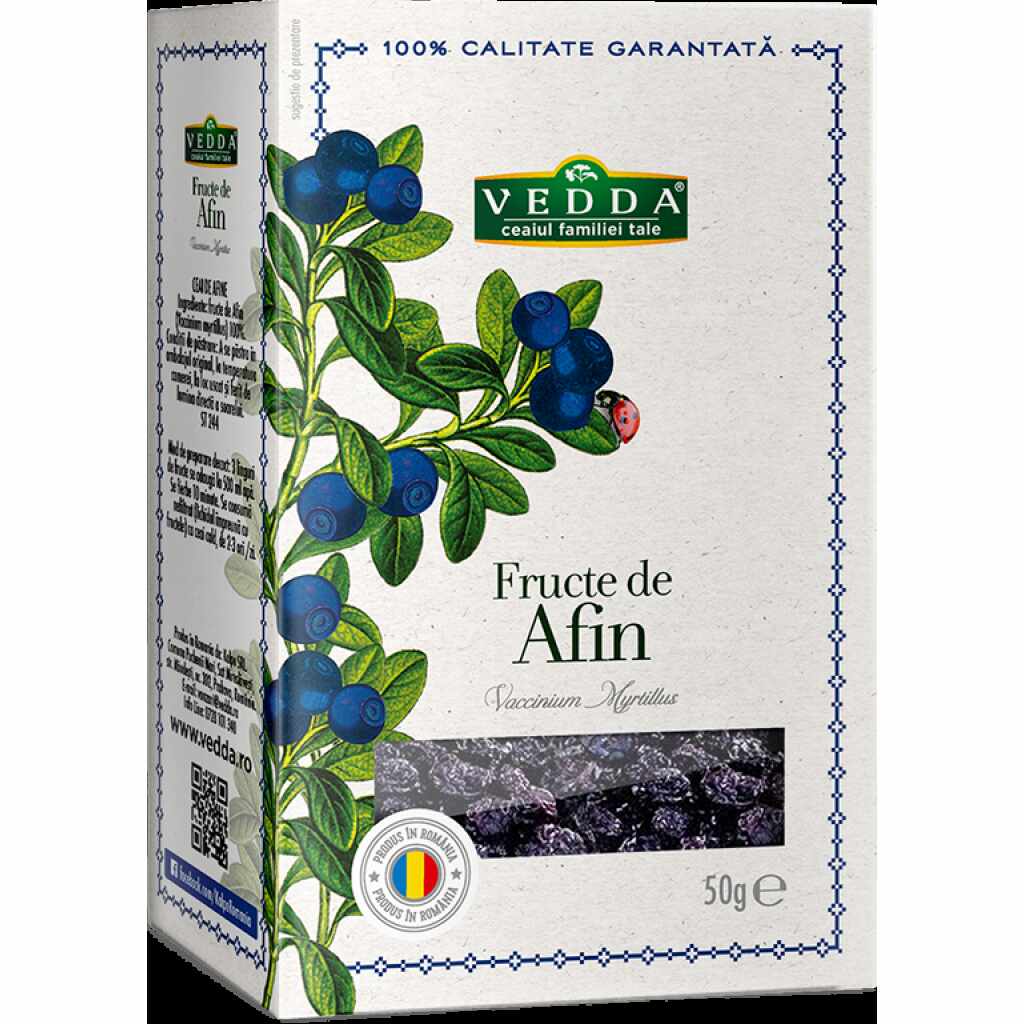 Ceai fructe uscate de Afine 50g, Vedda