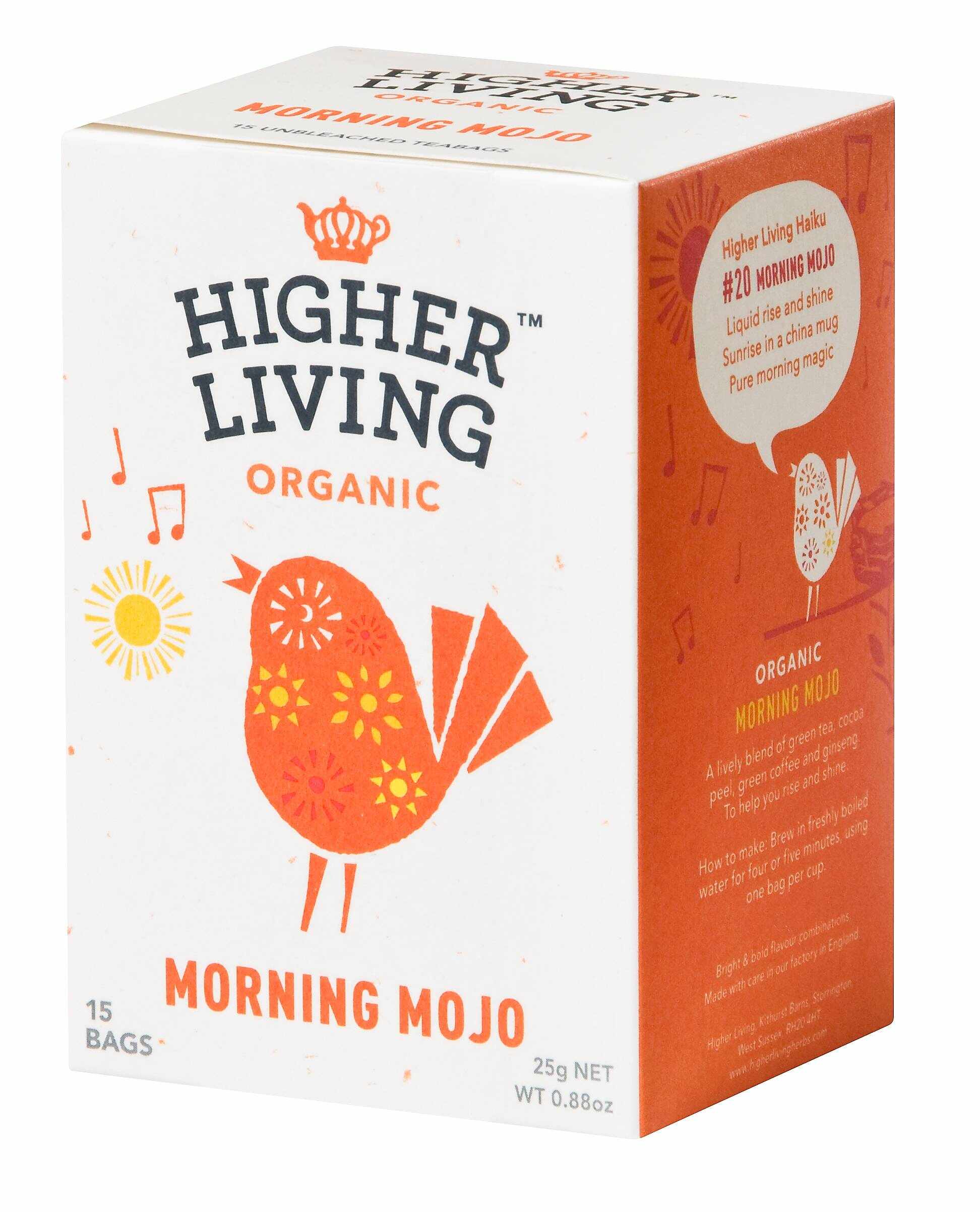 Ceai MORNING MOJO eco-bio, 15 plicuri, Higher Living