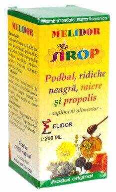 SIROP PODBAL + RIDICHIE NEAGRA + PROPOLIS + MIERE 200ml, Pontica Elidor