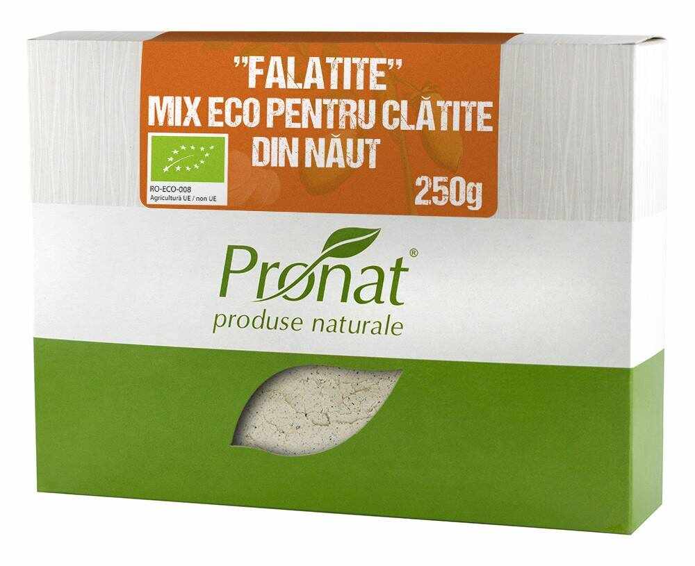 FALATITE - Mix din faina de naut cu condimente - Pentru clatite, eco-bio, 250g - Pronat