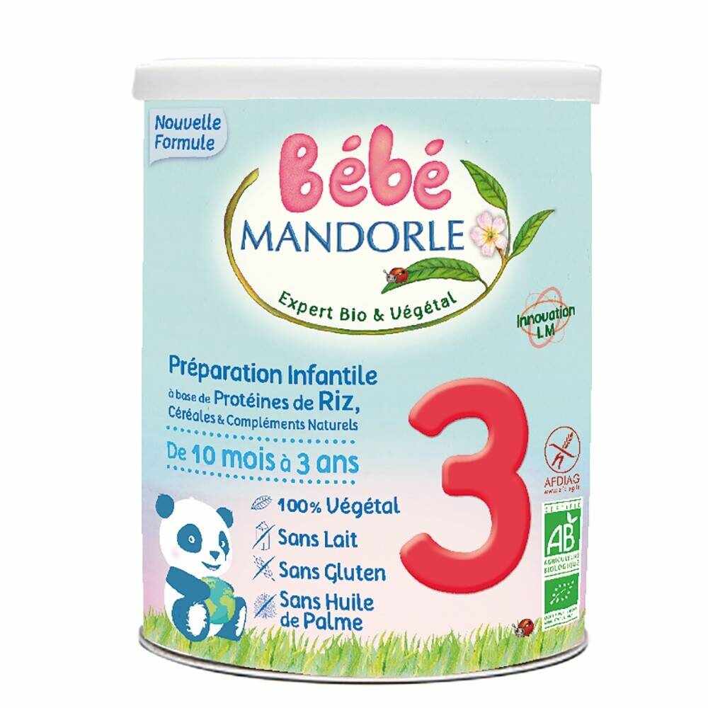 Formula 3 Cereale + proteine vegetale pentru bebelusi - de la 10 luni 800g eco-bio Bebe MANDORLE