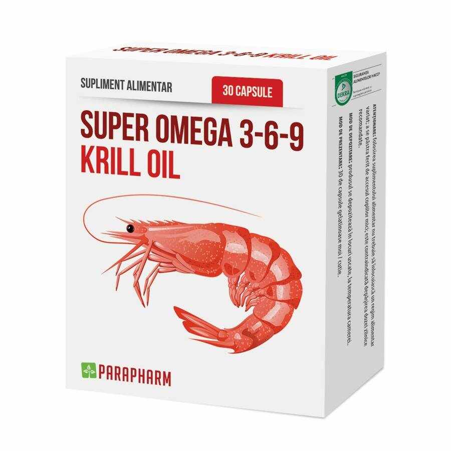 Super Omega 3-6-9 Krill Oil, 30 capsule, Parapharm