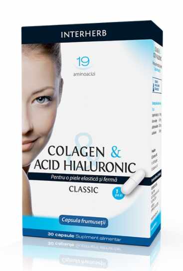 Colagen cu Acid Hialuronic, 30cps - INTERHERB