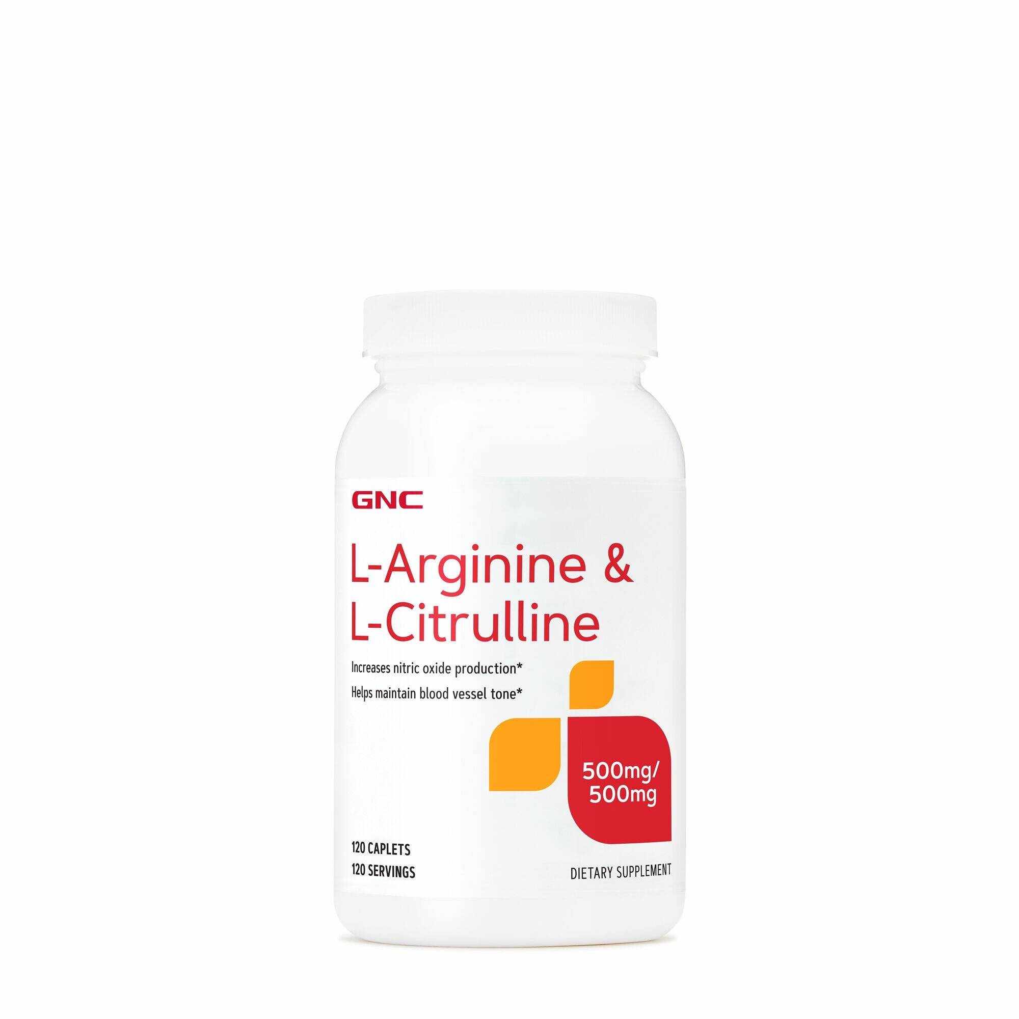 L-arginine & L-citruline, 500mg, 120 Tablete - GNC