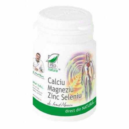 Calciu Magneziu Zinc Seleniu 150cps, 60cps si 30cps - MEDICA 30 capsule