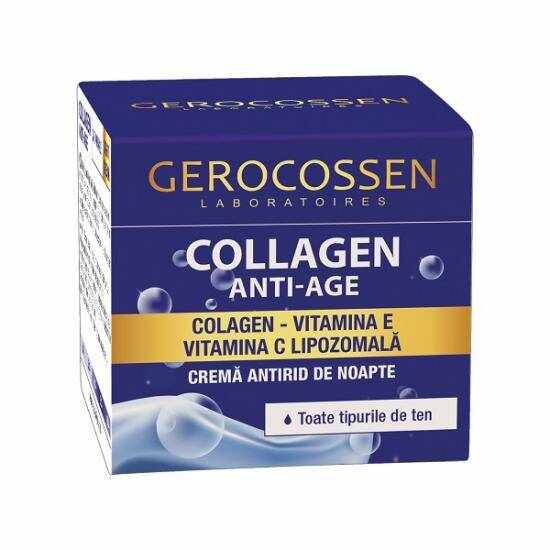 Crema antirid de noapte, Collagen Anti-Age, 50ml - Gerocossen