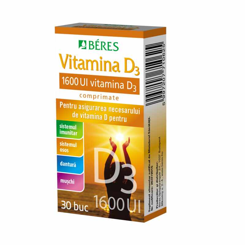 Vitamina D3, 1600UI 30cpr - Beres