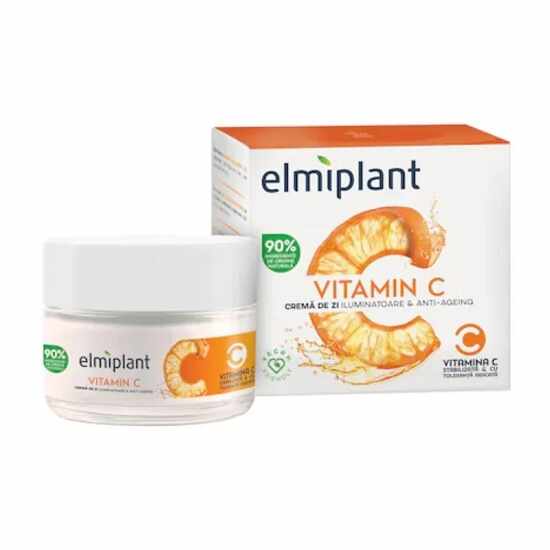 Crema de zi cu Vitamin C, iluminatoare si anti-ageing, 50ml - ELMIPLANT
