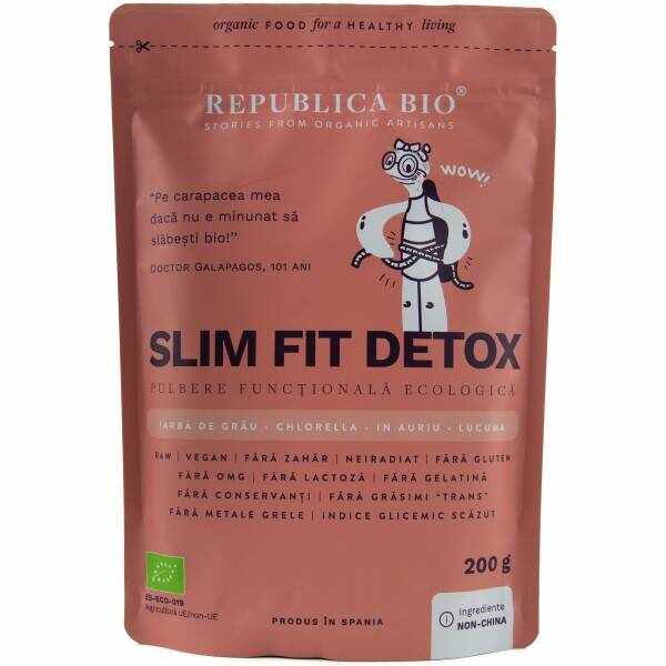 Slim Fit Detox, pulbere functionala, eco-bio, 200g - Republica bio